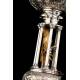 Extraordinary Antique Silver, Gold and Gold-Plated Silver Chalice. Diamond. Spain, 1900