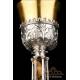 Extraordinary Antique Silver, Gold and Gold-Plated Silver Chalice. Diamond. Spain, 1900