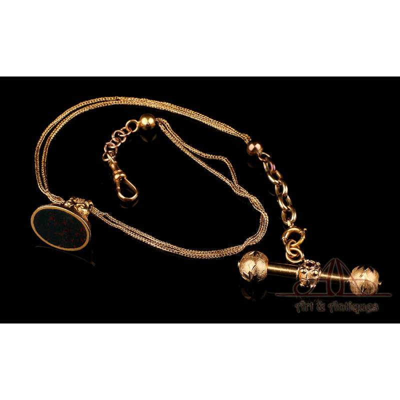 Solid gold pocket watch chain hot sale