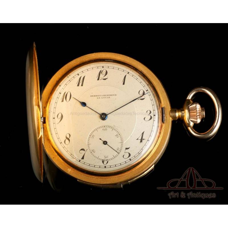 Antique Minute Repeating 18K Gold Pocket Watch. Perret Berthoud