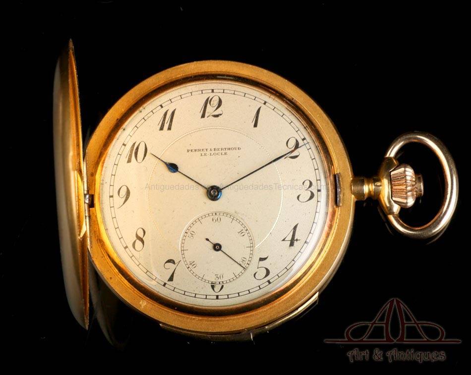 Antique Minute Repeating 18K Gold Pocket Watch. Perret Berthoud