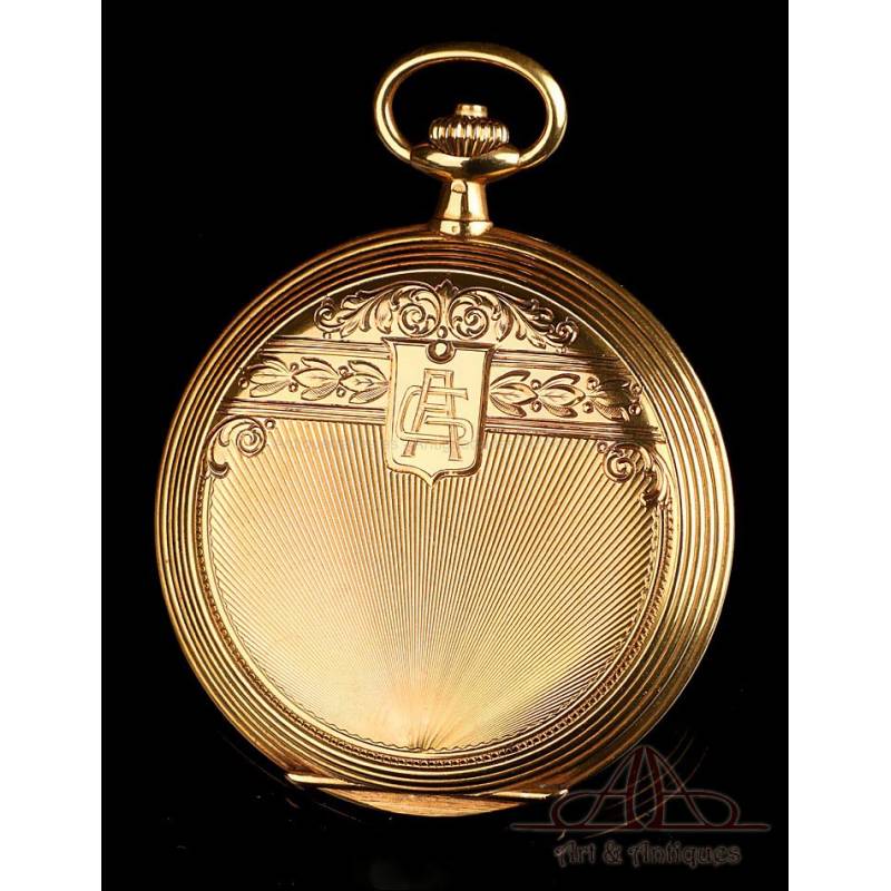 Amazing Longines 18K Gold Pocket Watch. Switzerland 1920