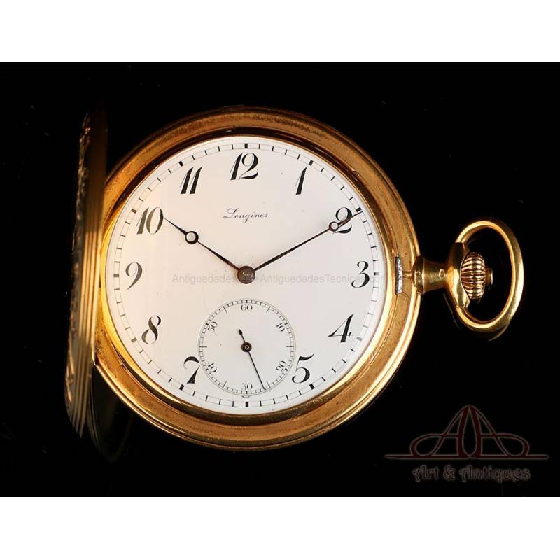 Amazing Longines 18K Gold Pocket Watch. Switzerland 1920