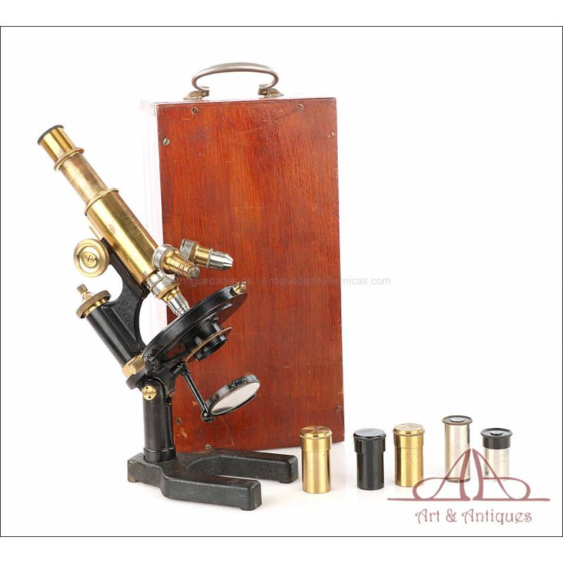 Antique Carl Zeiss Jena Microscope. Germany, 1930