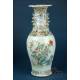 Importante Pareja de Jarrones de Porcelana China Antigua. 60 cms. Periodo Qing. S. XIX