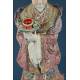 Preciosa Estatuilla China Antigua de Porcelana. Período Qing. Circa 1890