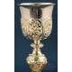 Striking Gilt-Silver Chalice and Paten Set. France, Circa 1880