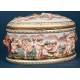 Antique Large Capodimonte Porcelain Chest. Naples, Italy, 19th Century, Circa 1860