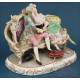 Exquisite Antique 19th Century French Porcelain Figurine: 'Amour Conjugal'