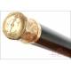 Antique Walking Stick in its Presentation Case and with 18K-Gold Handle. C. 1900