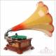 Beautiful Antique Spanish His Masters Voice Gramophone Mod. No. 5. Spain, Circa 1920