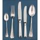 Complete Silver Art Deco Flatware Set for 12. Barcelona, Circa 1920