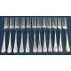 Complete Silver Art Deco Flatware Set for 12. Barcelona, Circa 1920