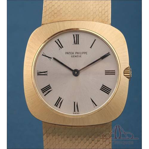 Reloj de Pulsera Patek Philippe Caballero Ref 3543. Oro 18K. Suiza, 1967