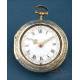 Antiguo Reloj Catalino J. Miller. 2 Cajas de Plata Dorada. Londres, Inglaterra, 1766