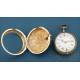 Antique J. Miller Verge-Fusee Pocket Watch. 2 Gilt-Silver Cases. London, England, 1766