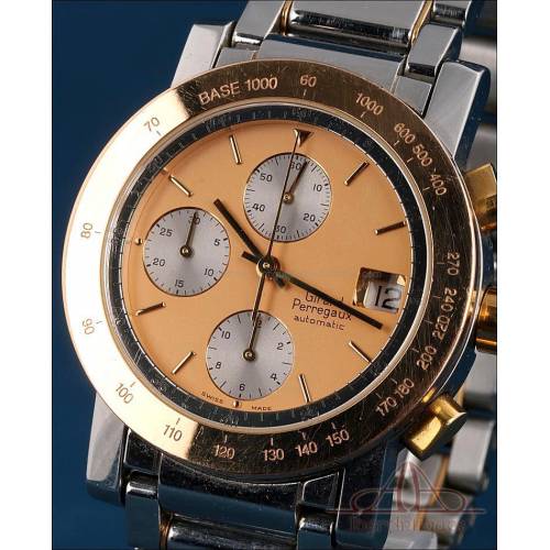 Girard-Perregaux 7000 GMB Gents Wristwatch. Steel and Gold. Switzerland, 1995