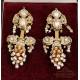 Pair of Antique Earrings. Gold and Natural Pearls. Valencia, Spain, 19th Century