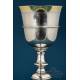 Antique Gilt Silver Spanish Chalice, 18th Century, Juan de Castro, Astorga.