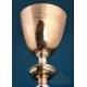 Antique Gilt Silver Chalice with Inscriptions, France 1917