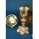 Extraordinary Antique Set of Chalice and Cruets. Gilt Silver and Enamels. France, ca. 1880.