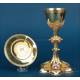 Extraordinary Antique Set of Chalice and Cruets. Gilt Silver and Enamels. France, ca. 1880.