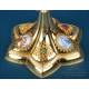 Extraordinary Antique Set of Chalice and Cruets. Gilt Silver and Enamels. France, ca. 1880.