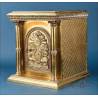 Antique Gilt Metal Tabernacle with Functional Lock, Spain, circa 1940