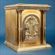 Antique Gilt Metal Tabernacle with Functional Lock, Spain, circa 1940