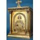 Antique Bronze and Brass Tabernacle with Key, Spain 1950