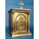 Antique Bronze and Brass Tabernacle with Key, Spain 1950