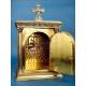 Antique Bronze and Brass Tabernacle with Key, Spain 1950