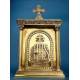 Antique Bronze and Brass Tabernacle with Key, Spain 1950