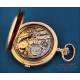 Antique 18K Gold Pocket Watch. Minute Repeater, Chronograph, Switzerland 1890