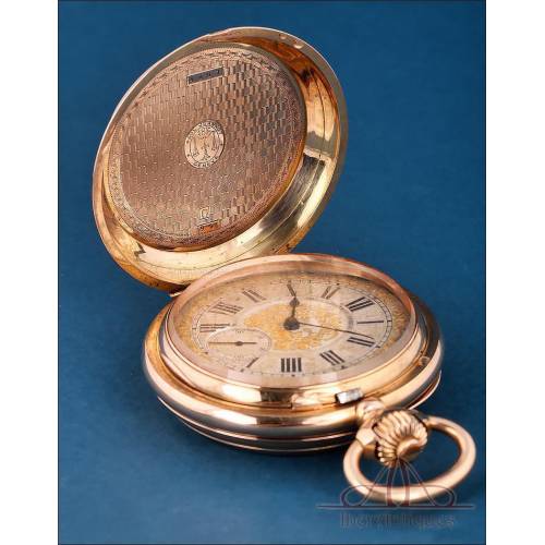 Antique Paul Jeannot Pocket Watch in 18K Gold. 20 jewel. Switzerland, 1880