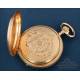 Reloj de Bolsillo Antiguo en Oro 18K Paul Jeannot, Suiza 1890