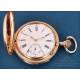 Antique Swiss Pocket Watch, 18K Gold, 32 Jewels Minute Repeater, 1890