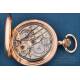 Antique Swiss Pocket Watch, 18K Gold, 32 Jewels Minute Repeater, 1890