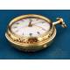 Antique 18K Gold Verge Fusee Watch with 1/8 Repeating. W. Hughes, London, c. 1770.