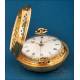 Antique 18K Gold Verge Fusee Watch with 1/8 Repeating. W. Hughes, London, c. 1770.