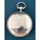 Antique French Verge Fusee pocket watch in silver, 1850.