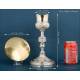 Elegant Antique Silver Chalice with Paten and Case, Madrid 1874