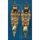 Antique Catalan Earrings in Gold and Emeralds, 18th Century