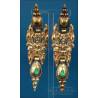 Antique Catalan Earrings in Gold and Emeralds, 18th Century