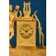 Antique Gilt Bronze Clock with Cupid. France, circa 1850