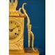 Antique Gilt Bronze Clock with Cupid. France, circa 1850