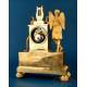 Antique Gilt Bronze Clock with Cupid. France, circa 1850