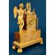 Antique Gilt Bronze Clock with Cupid. France, circa 1850