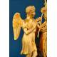 Antique Gilt Bronze Clock with Cupid. France, circa 1850