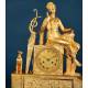 Elegant Antique Gilded Bronze Clock, France ca 1850 - Diana the Huntress